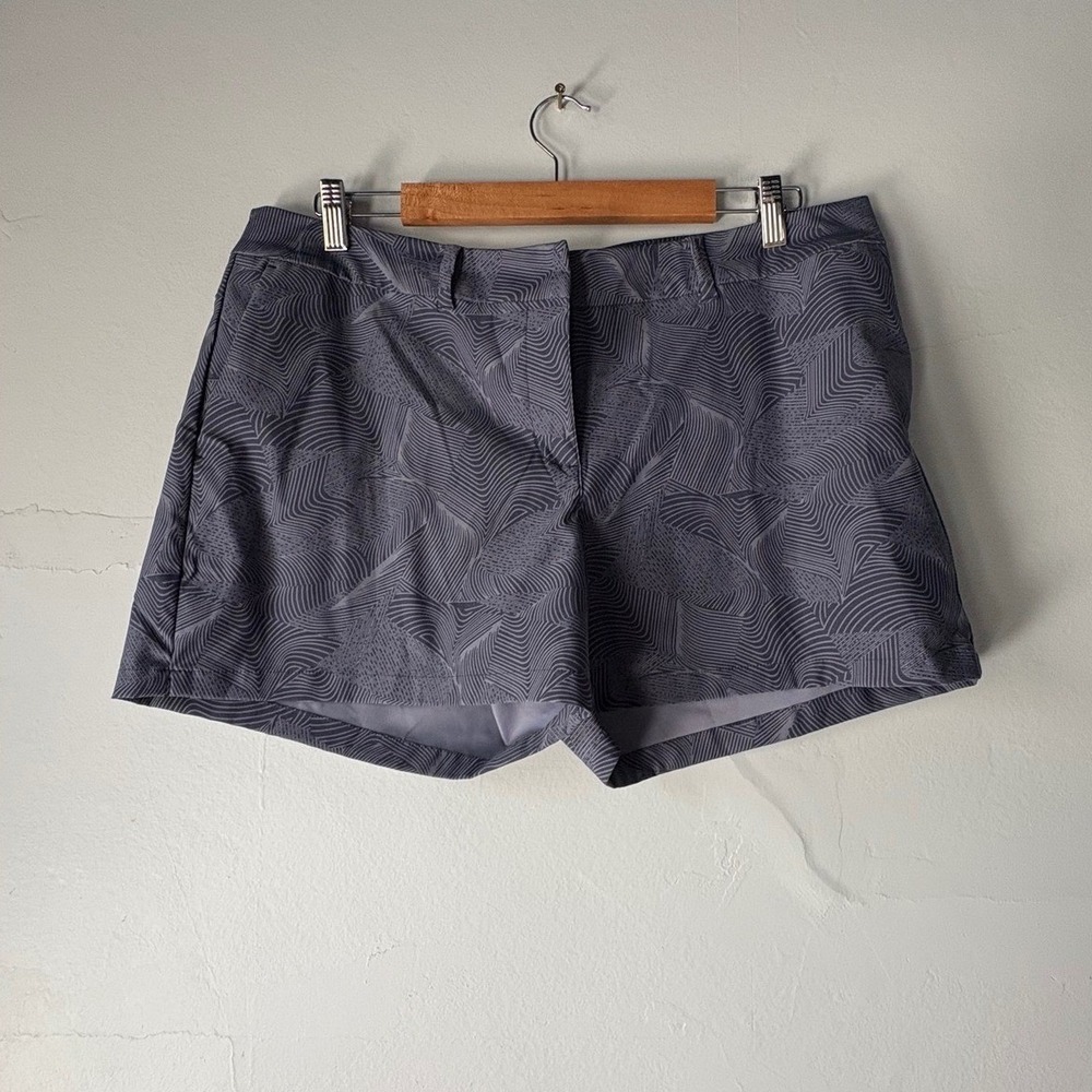 NWT‎ Nike Flex Golf Shorts Grey Swirl Dri-FIT Womens Size 14